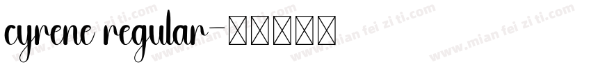 cyrene regular字体转换